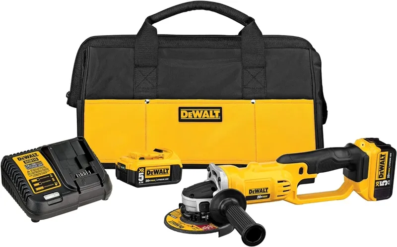 DEWALT 20V MAX Cordless 4.5 in. - 5 in. Grinder, (1) 20V 5.0Ah Battery, and Charger
